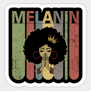 Melanin Graphic T-Shirt Afro Woman Sticker